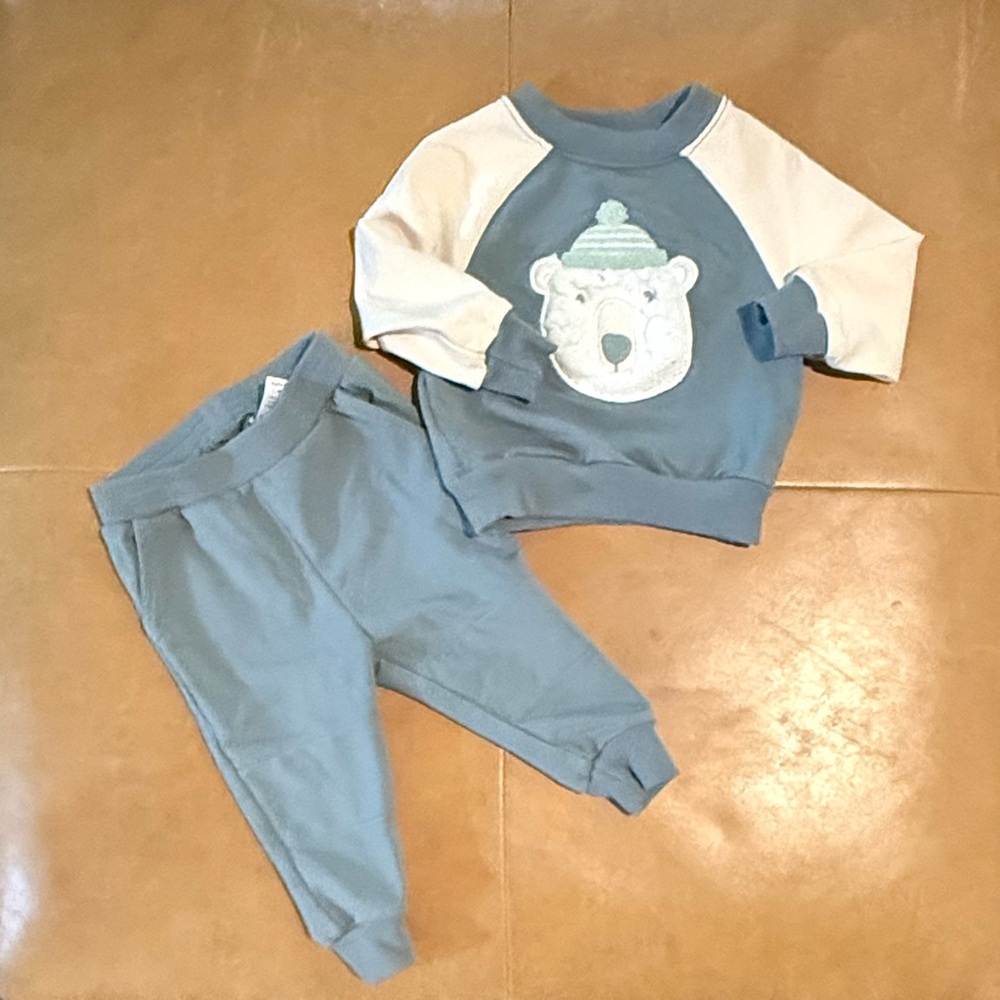 Little Sleepies Play Viscose Bamboo Polar Bear Set 3-6M